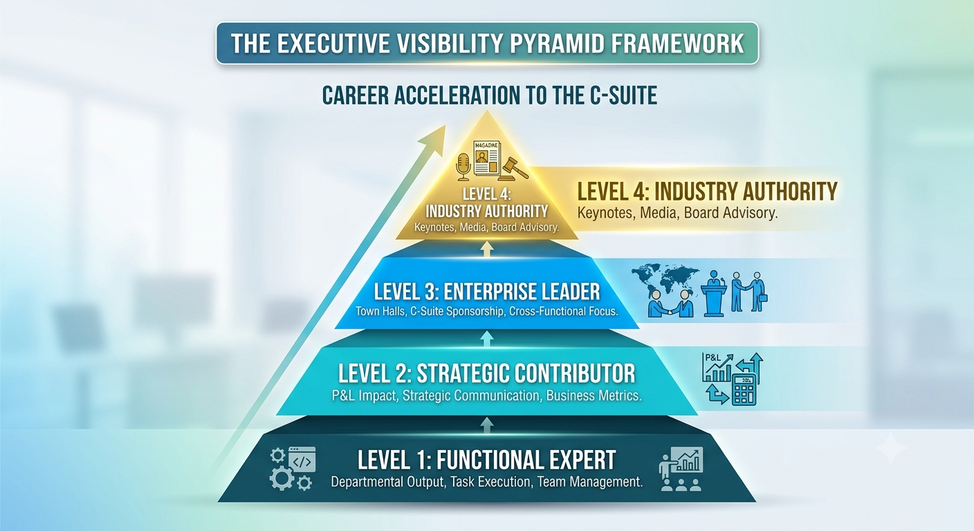 5 Career Advancement Strategies for Women in Leadership Roles executive visibility pyramid framework career advancement strategies for women