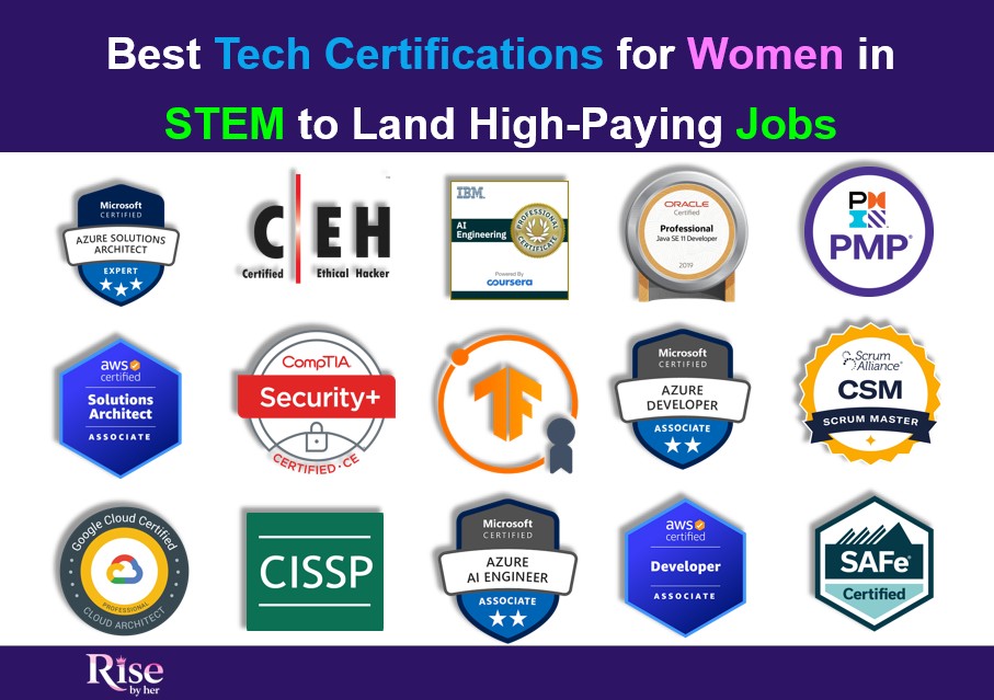 best tech certifications for women in stem to land high paying jobs