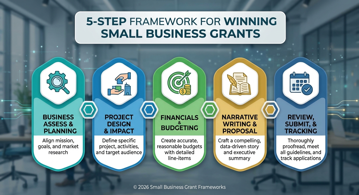 5 step framework for winning small business grants